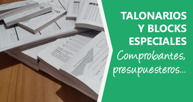 Talonarios y Blocks Talonarios y Blocks